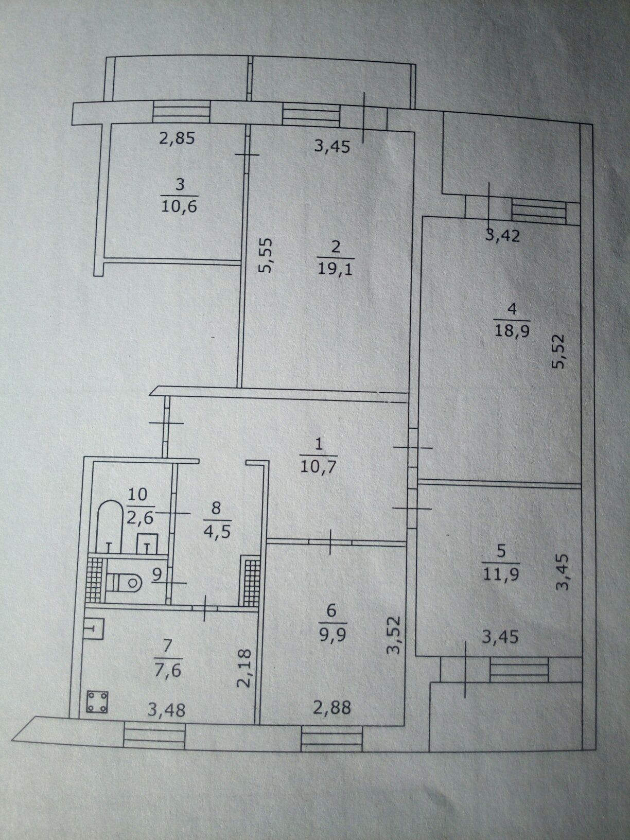 Продам 5 комнатную квартиру