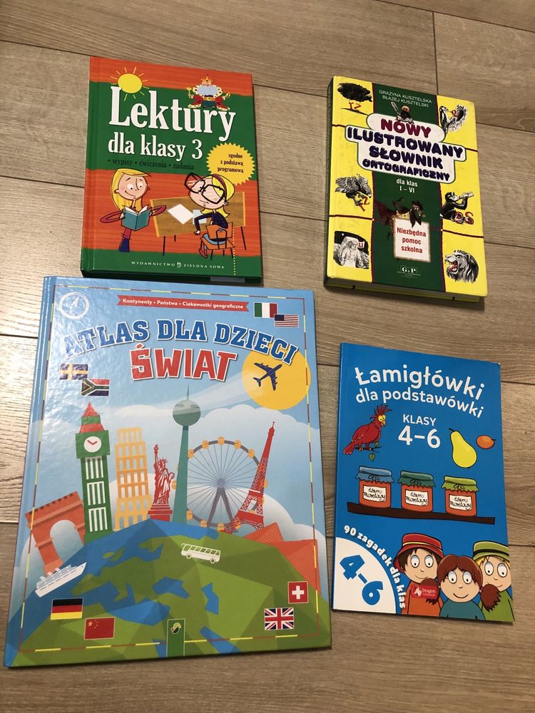 Książki dla dzieci szkolnych 4sztuki