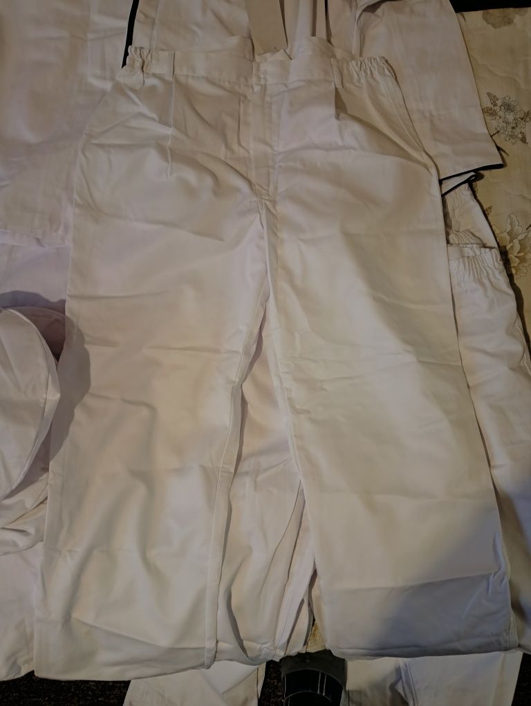 Spodnie białe płucienne