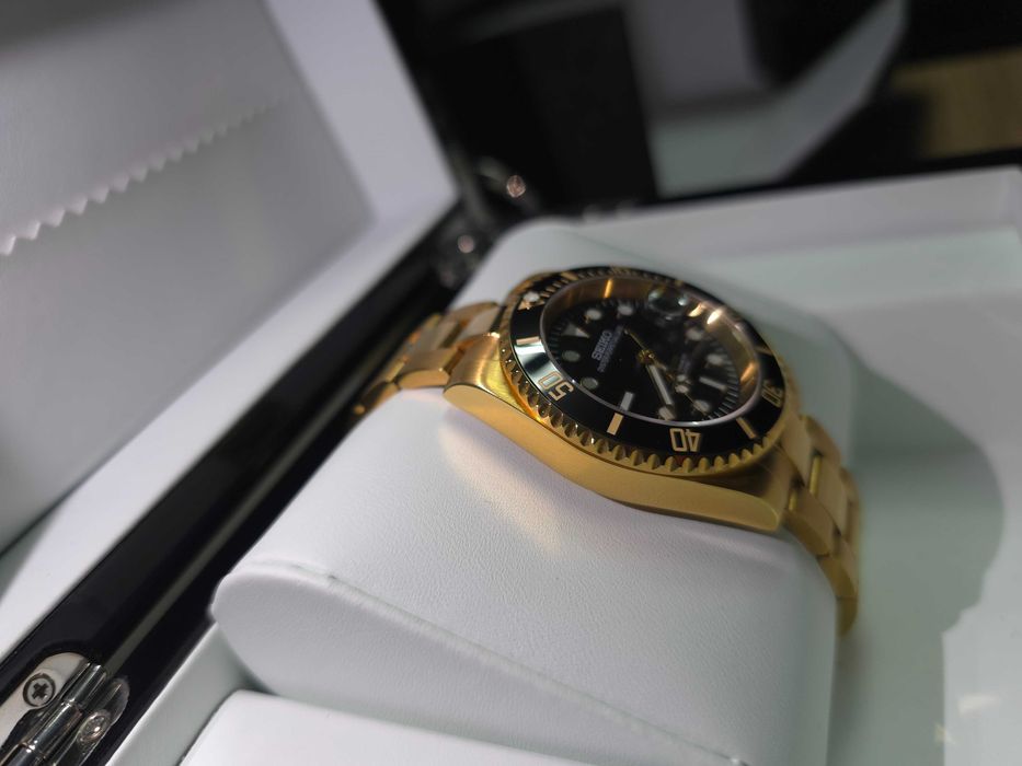 Zegarek Seiko Gmod Gold Marinner, NH34 GMT, stal 904l