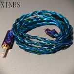 XINHS 4 rdzenie,2,5mm, kabel słuchawek IEM, hybrydowy 7N+grafen