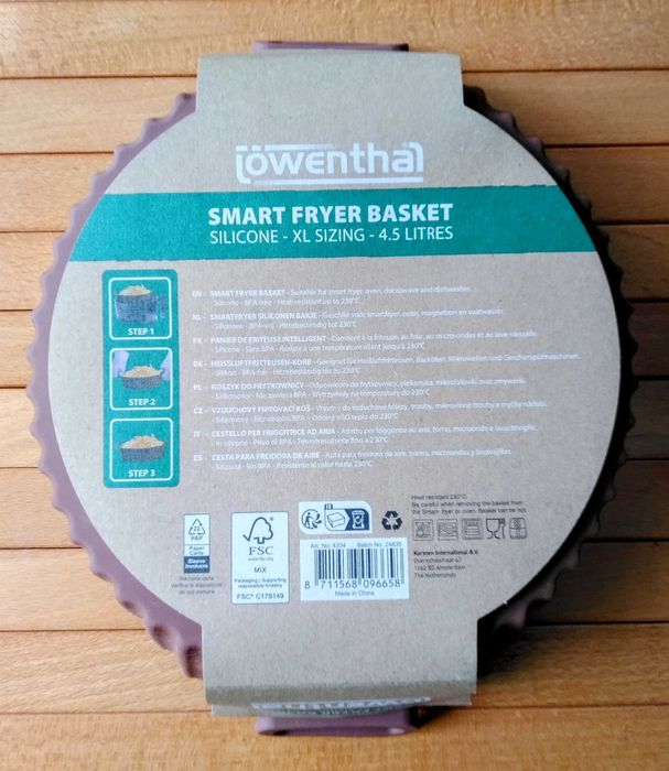 LÖWENTHAL Airfryer silikonowy kosz do frytkownicy beztłuszczowej 4,5l