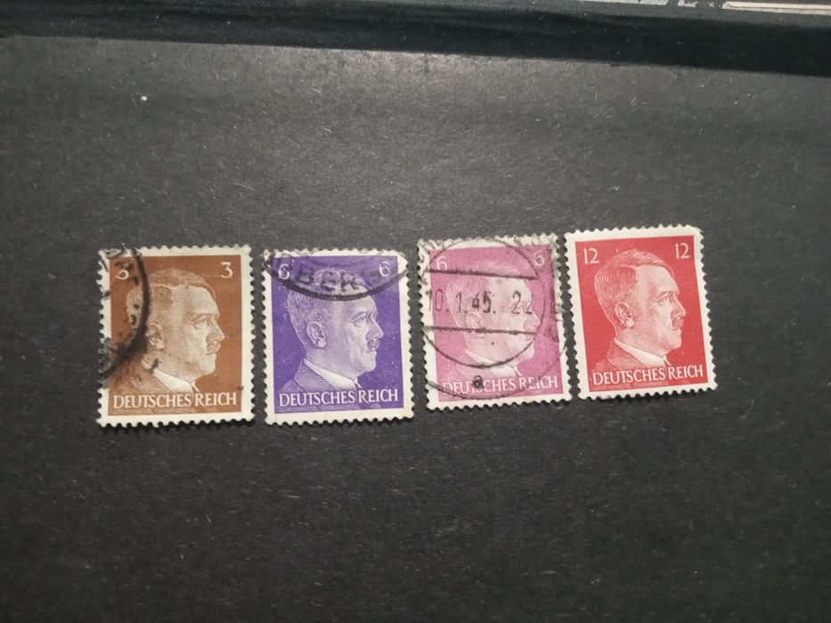 Znaczki pocztowe hitler 3,6,6,12 Unikaty