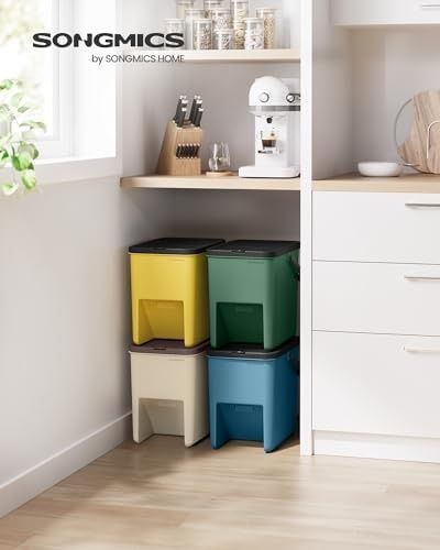 Kosze na śmieci do kuchni zestaw 4 szt. do układania w stosy 20L każdy