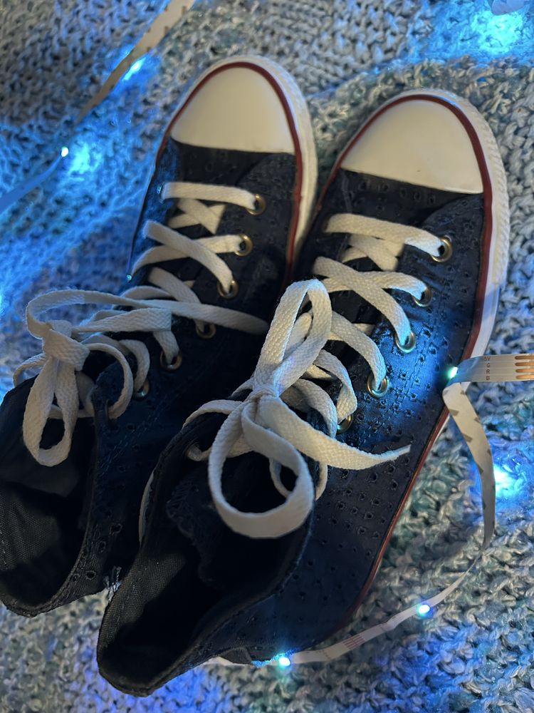 converse granatowe trampki długie 39