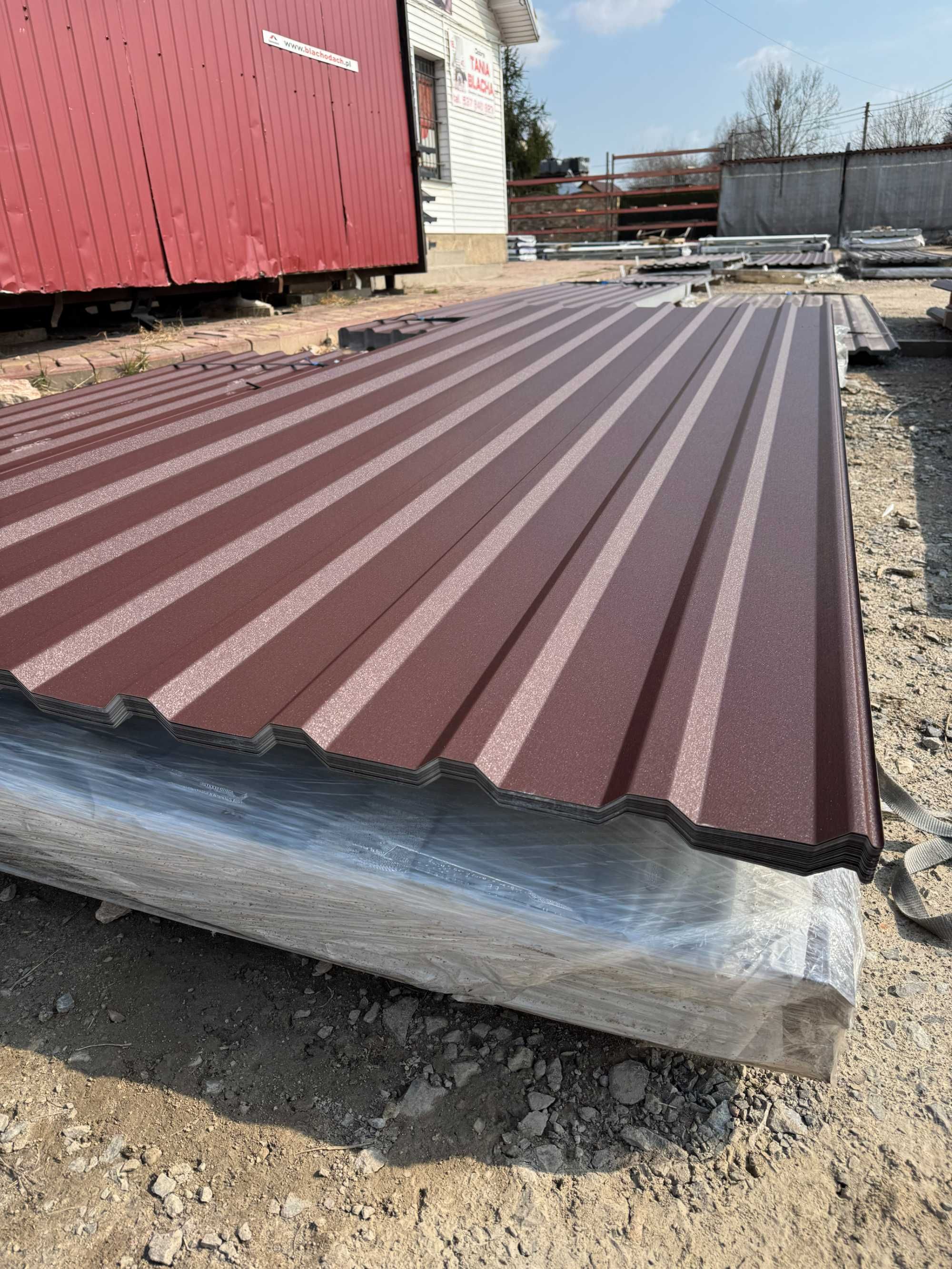 Blacha trapezowa na dach 8017 mat t-18 ! TANIO