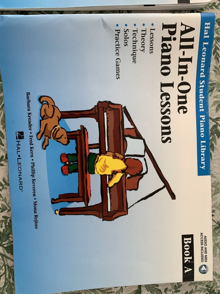 Livros lições piano All in one piano lessons A e B