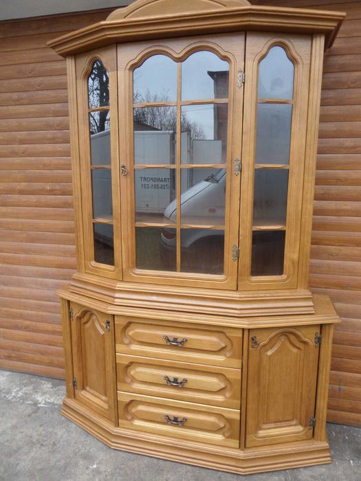 dębowa witryna stan bdb WYSYŁKA DOWÓZ