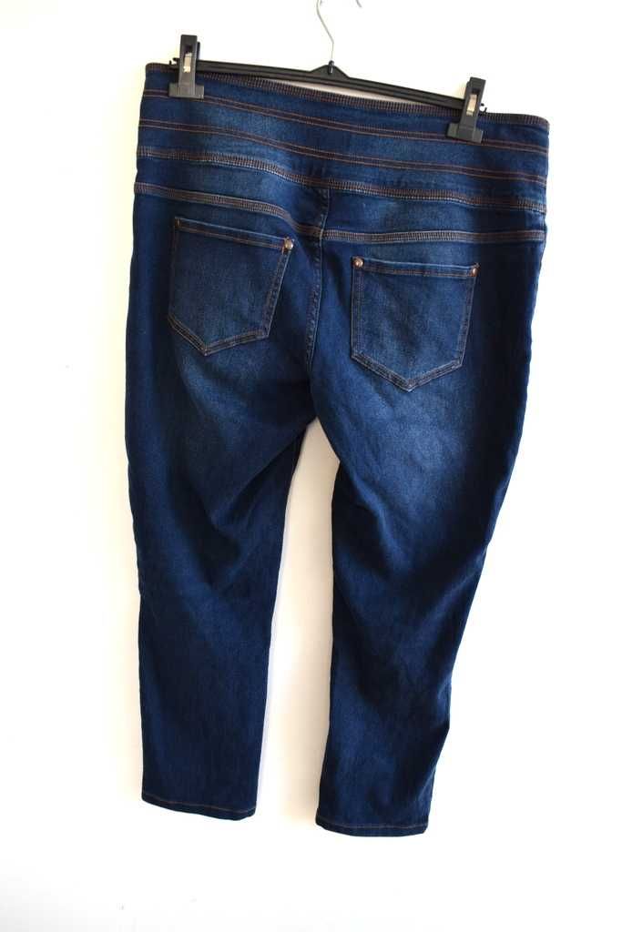 Janina spodnie jeansy wysoki stan z pszeszyciami 44 xxl