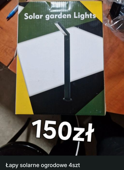 Zestaw 4 lamp ogrodowych led