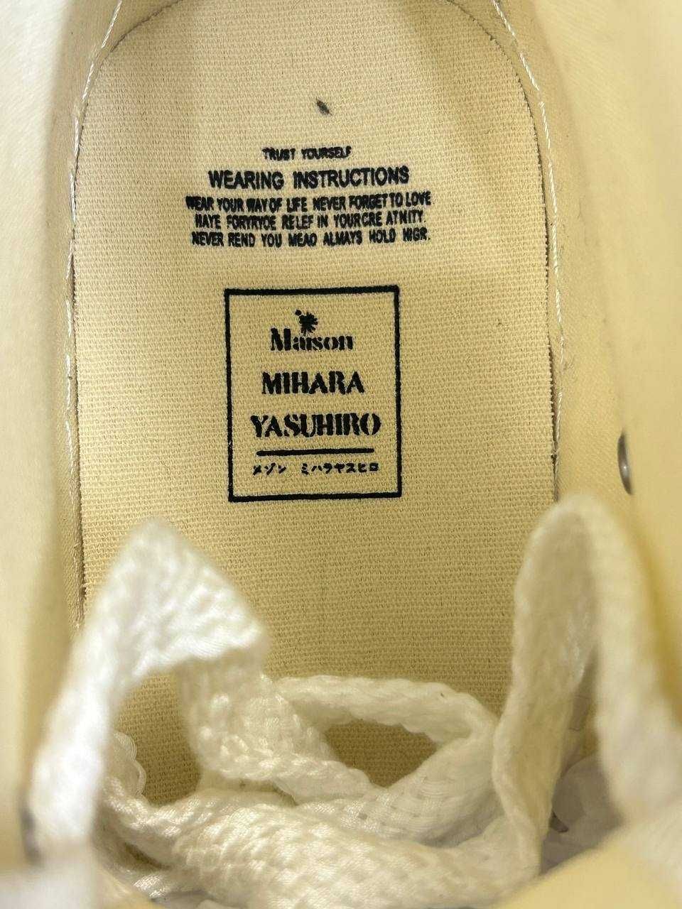 Кеди MMY Maison Mihara Yasuhiro кросівки білі чорні високі кеды белые