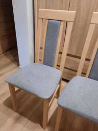 Krzesła BRW Nilo II - 6 szt - dąb sonoma i szare obicie