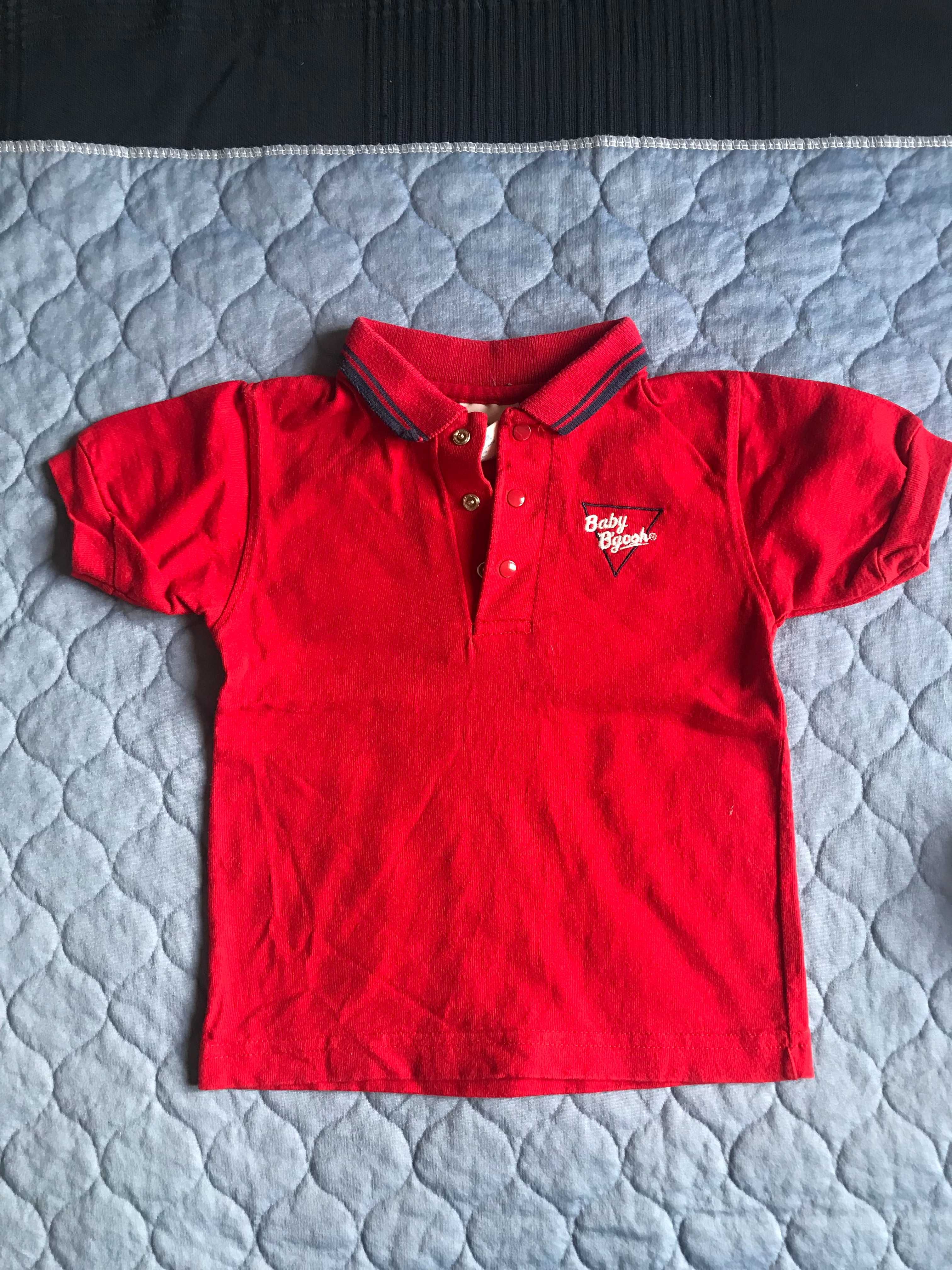 Koszulka polo, bawełniana, czerwona, rozmiar  86