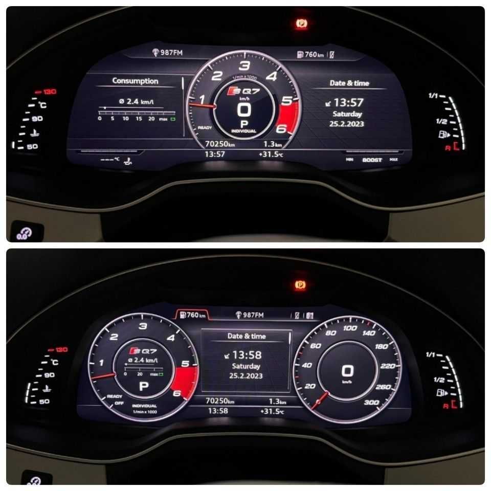 Audi A3 A4 A5 Q5 Q7 licznik Sport LAYOUT