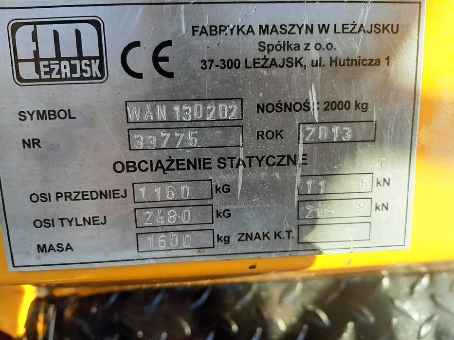wózek wna 1320 platformowy akumulatorowy elektryczny