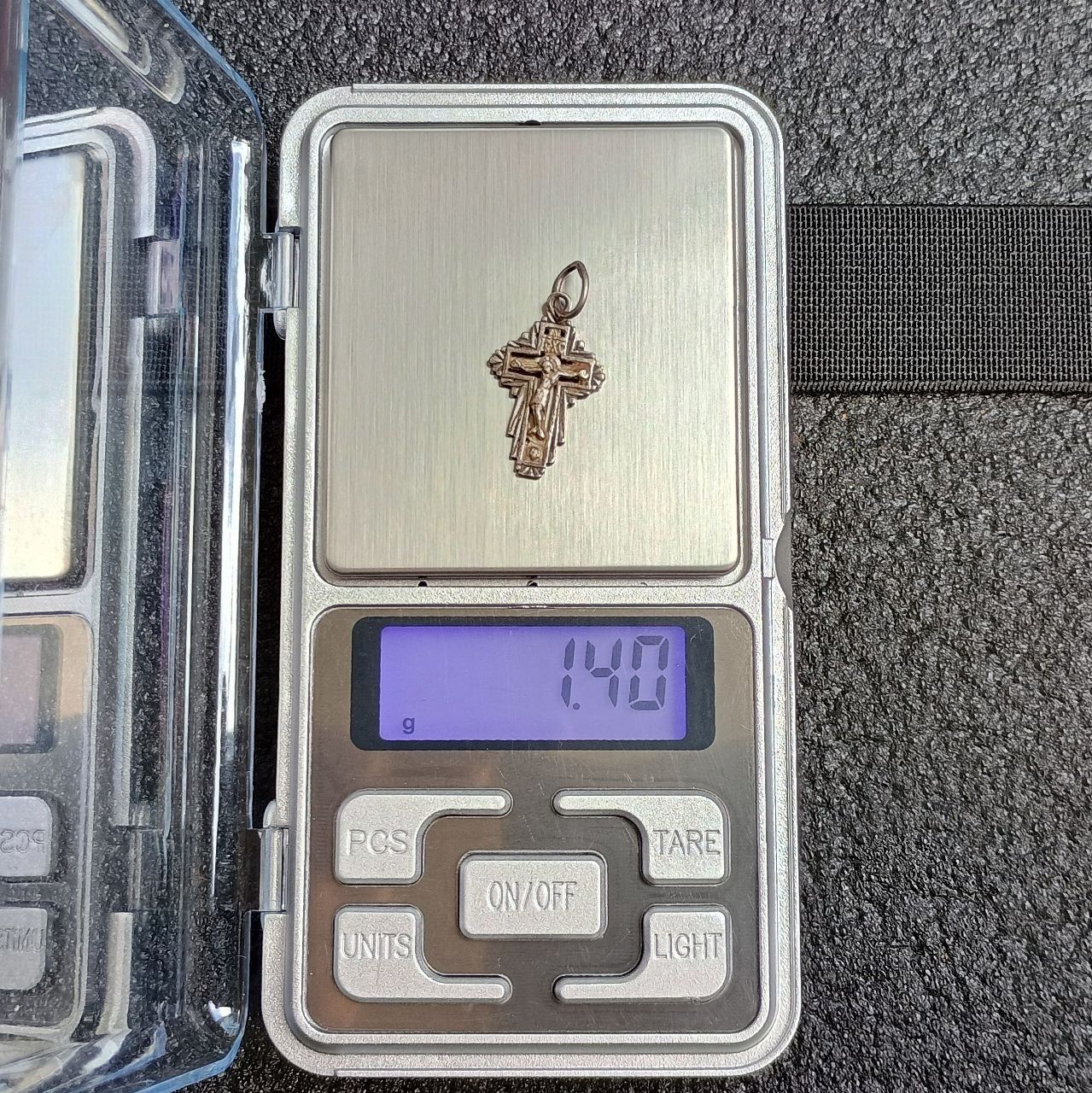 Срібний хрестик 1,4 грамів 925 проба. Тризуб.