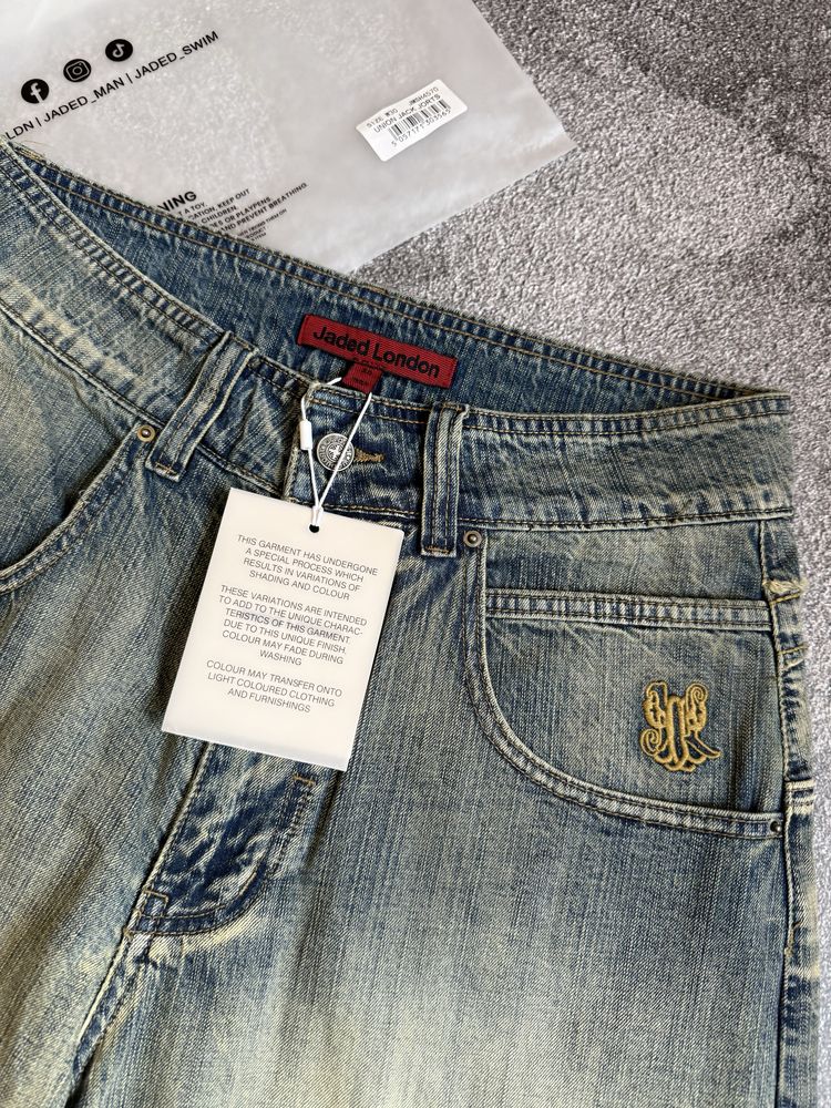Шорты шорти джинсові Jaded London Union Jack Applique Jorts