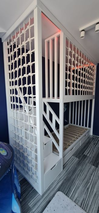 Antresola z siatka z liny bawelnianej 90x200 Łóżko