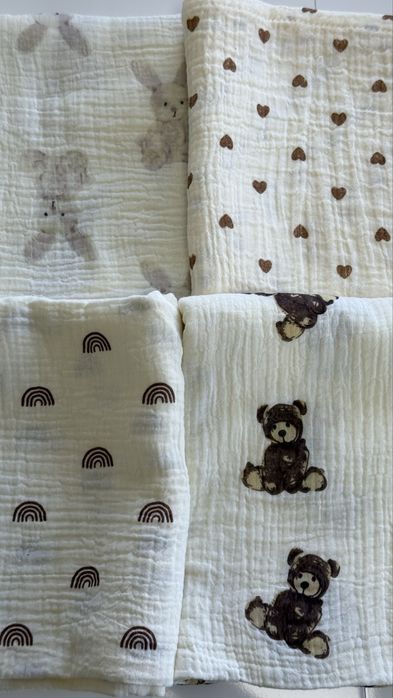 педюшки муслін • муслінові пелюшки 100*100 • дитячі пелюшки