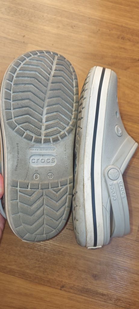 Crocs серые унисеекс, оригинал, размер m8/w10