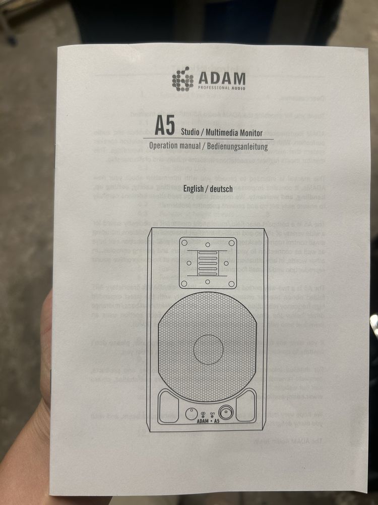 ADAM Audio A5 Aktywne monitory studyjne 2szt
