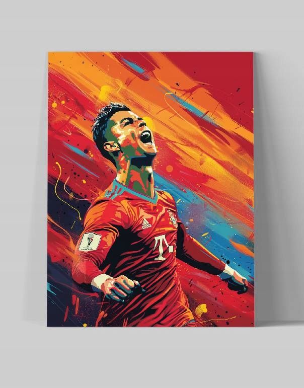 Obraz na płótnie Cristiano Ronaldo CR7 90x120 cm nowoczesny styl