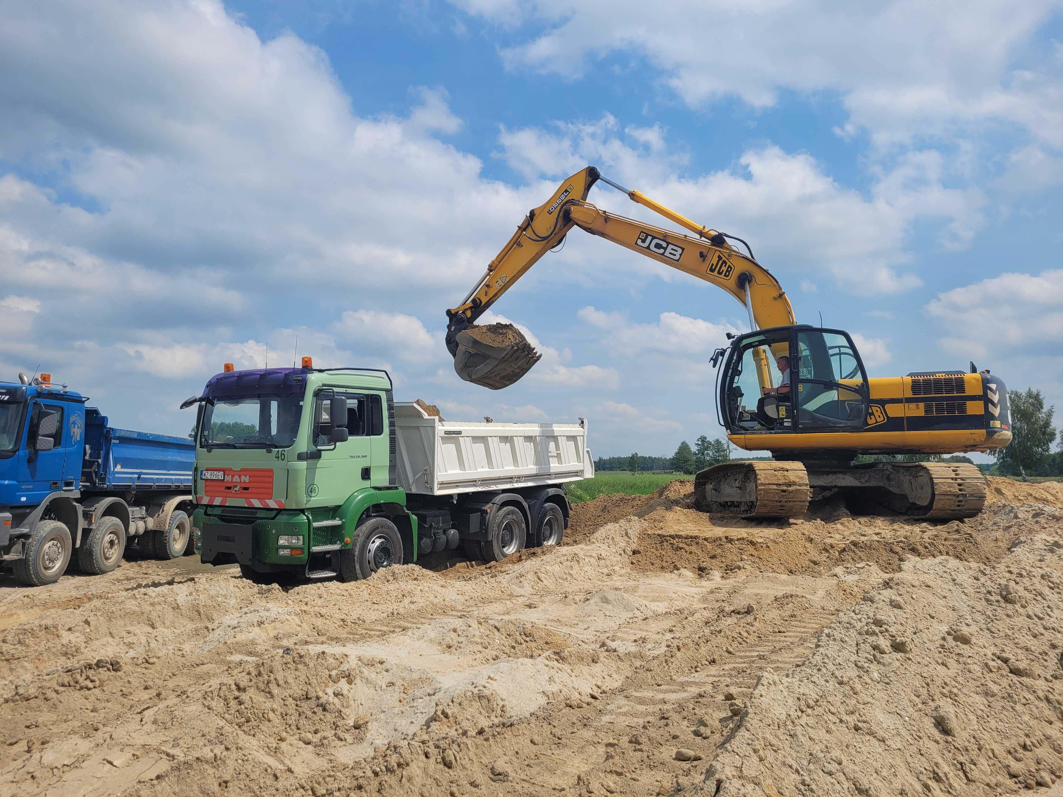 Usługi koparko-ładowarką,transport wywrotką ,prace ziemne