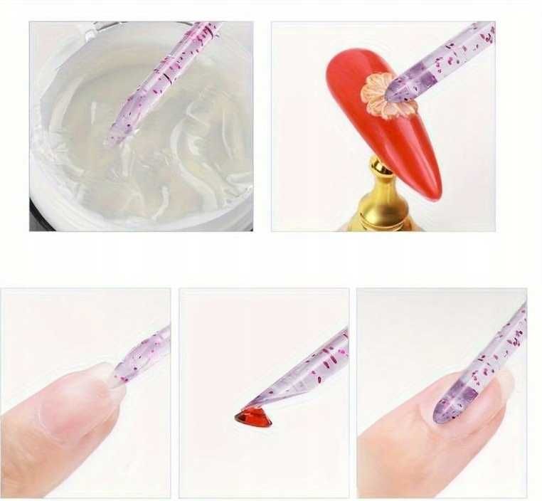50x patyczki do skórek manicure pedicure wielorazowe brokat