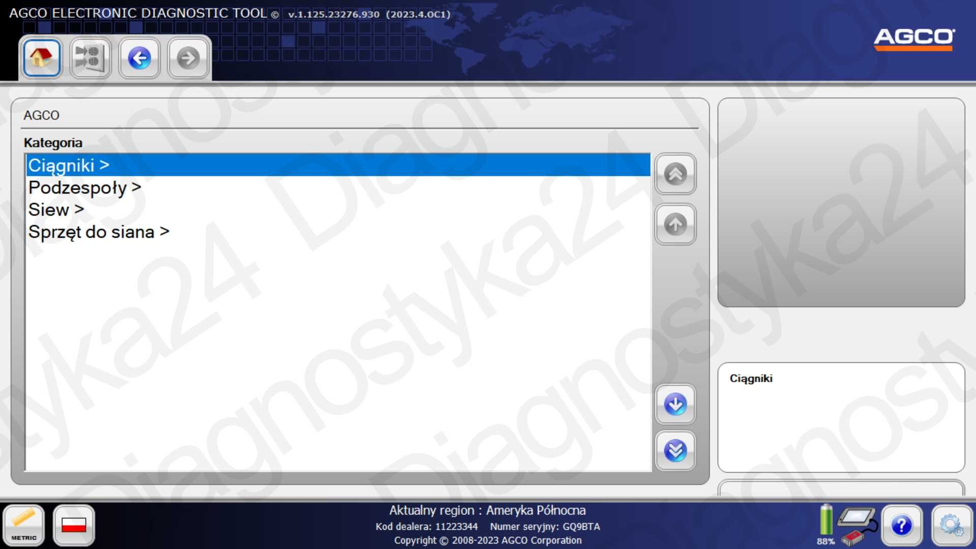 Najnowsza Wersja AGCO Electronic Diagnostic Tool 2023.10 PL Wersja