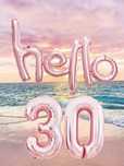 Balões “hello 30”