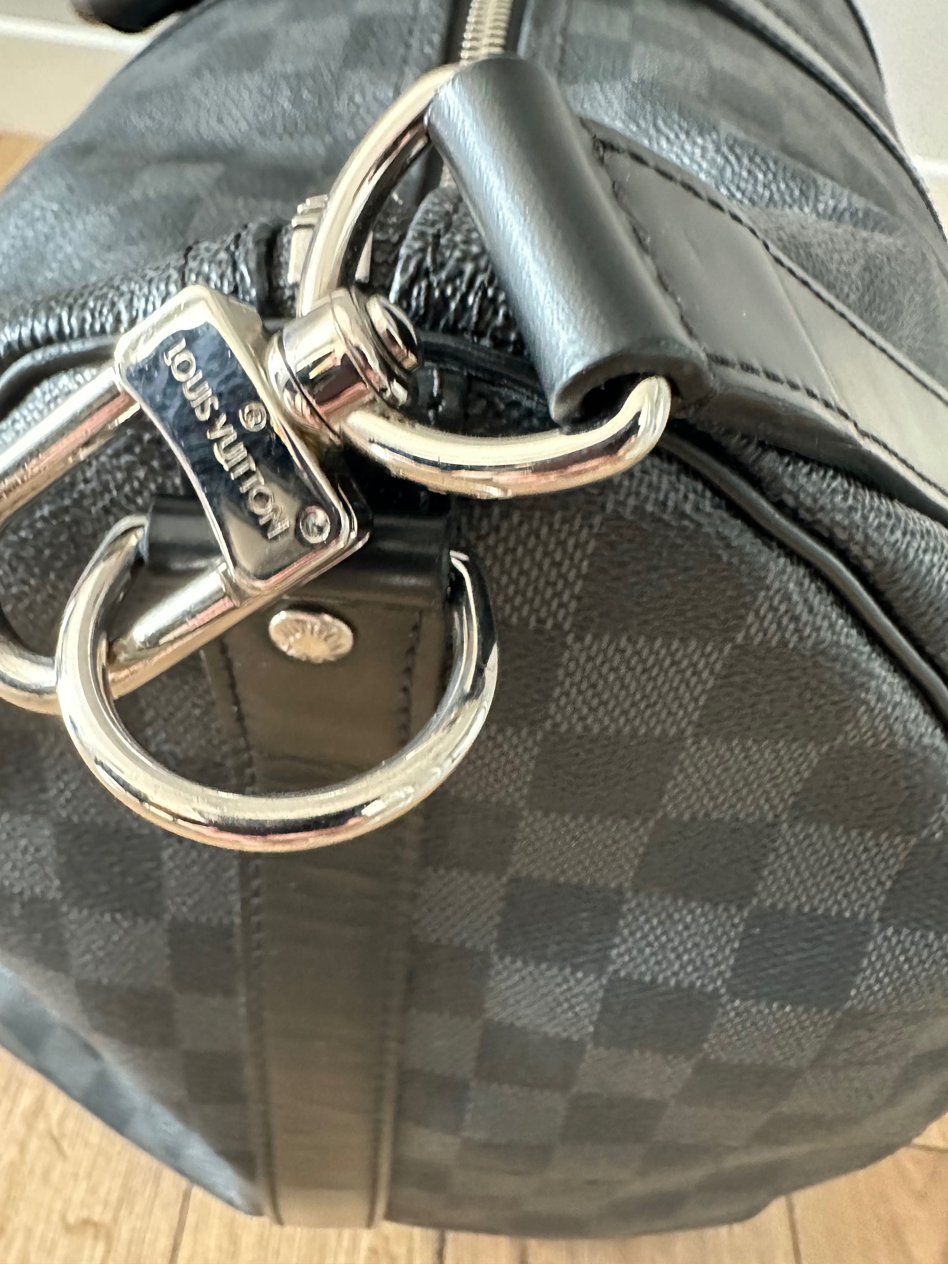 Torba Louis Vuitton Keepall Bandouliere 55.Black Daimer Oryginał