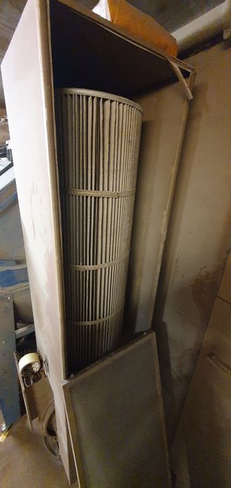 Śrut staliwny 320kg + filtr do pomieszczenia