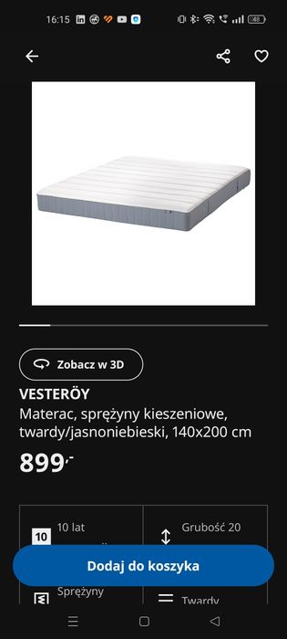 Sprzedam Materac - Nowy