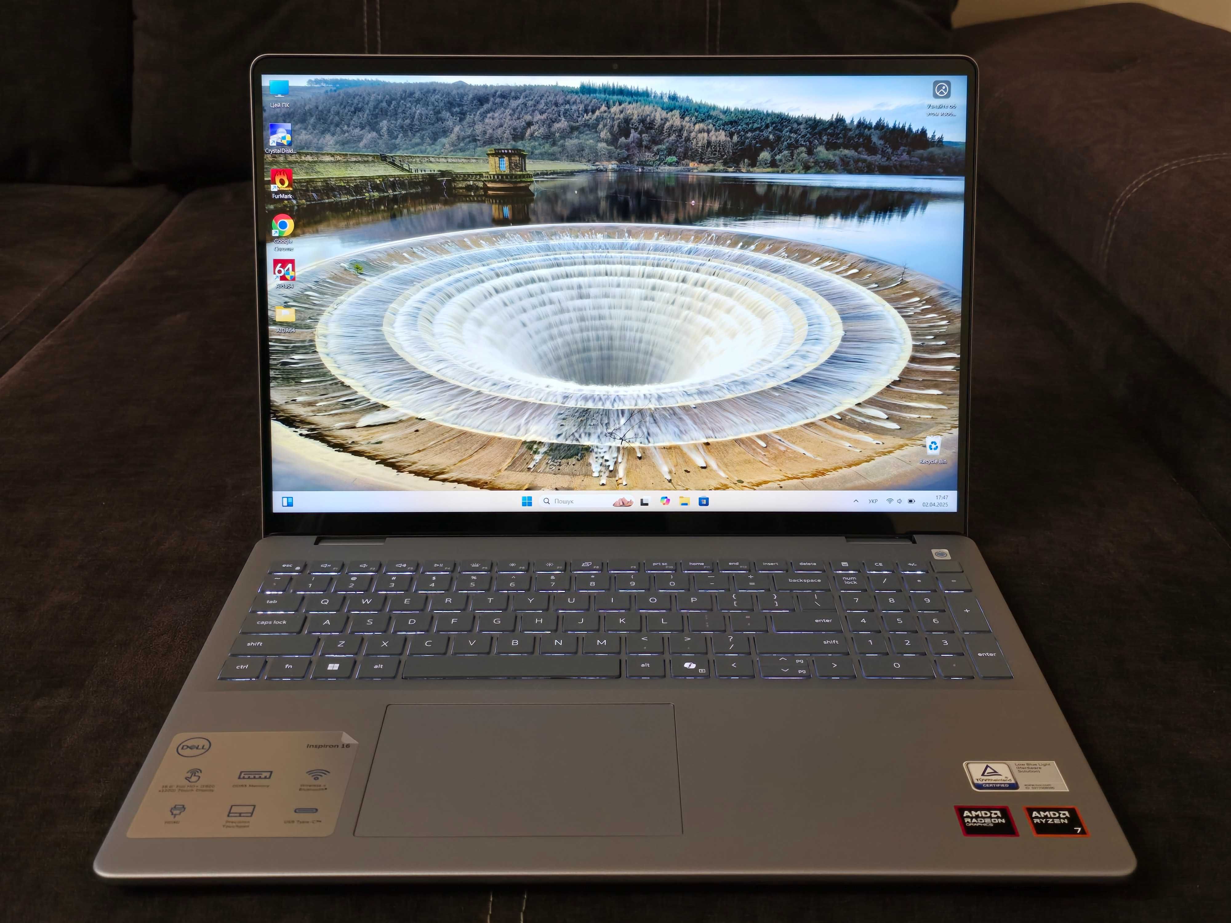 Dell Inspiron 16 5645 (16" FHD+ Touch/ 8840U/ 16DDR5/ 1Tb NVMe/Wi-Fi6)
