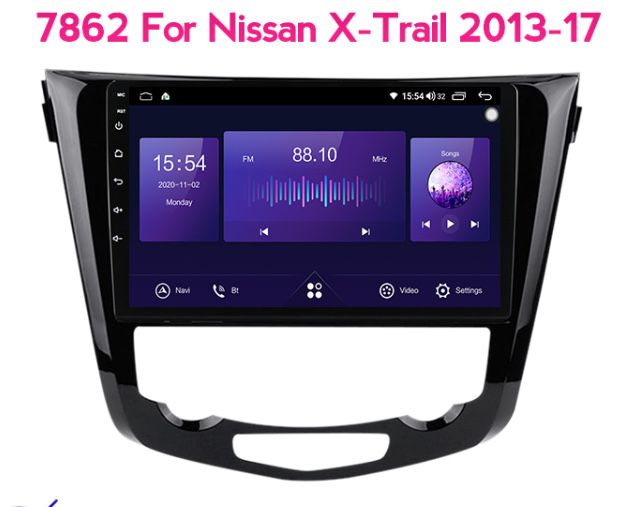 Автомагнитола android Nissan Qashqai X-Trail Android 12 Wi-Fi