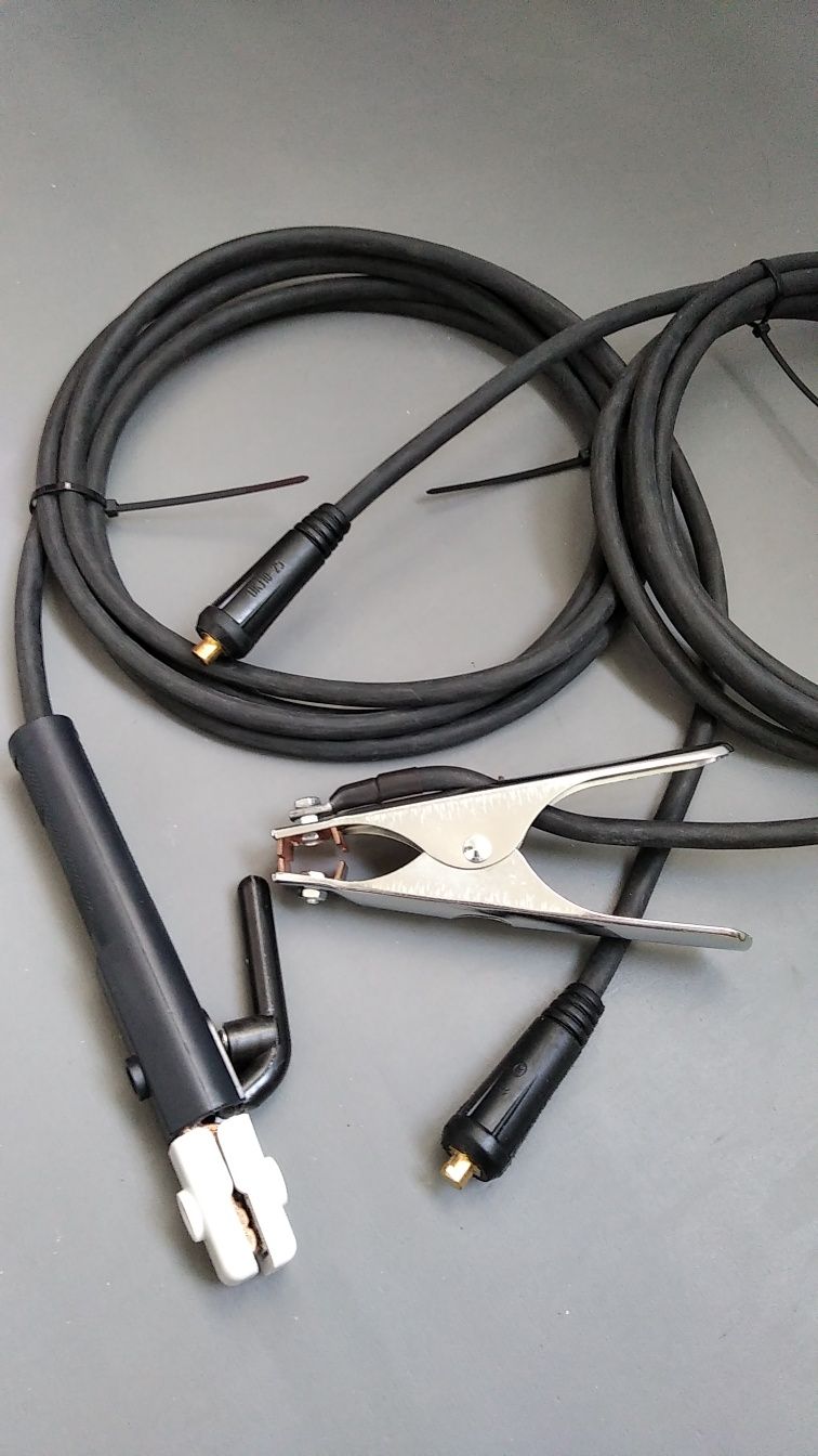 Комплект 3-5м сварочных кабелей зварювальний кабель