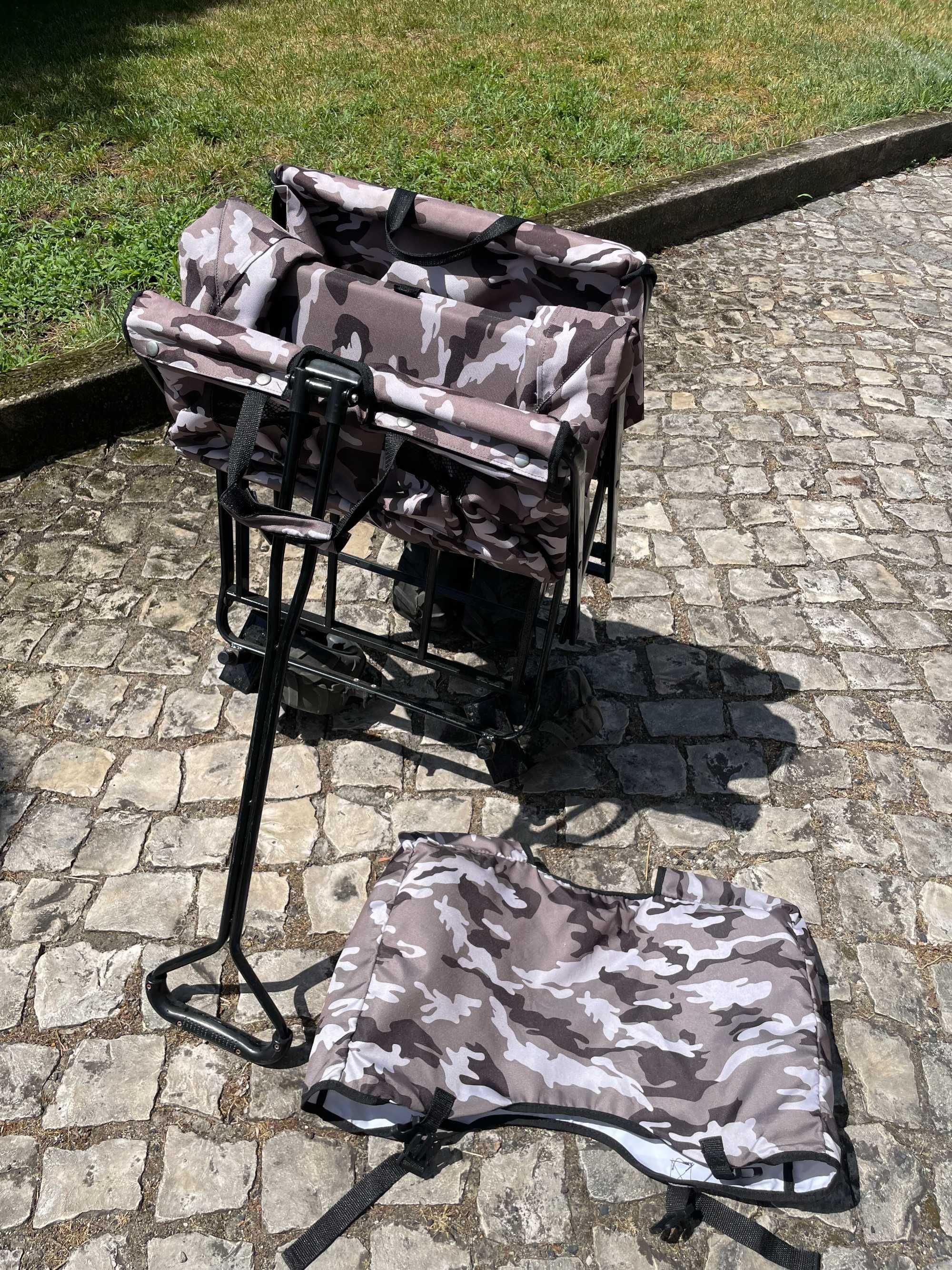 Carrinho/Trolley/Buggy de puxar - rodas grandes, dobrável, camuflado.