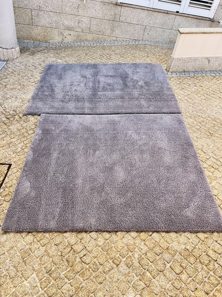 Carpetes cinza 140x160 e 140x190