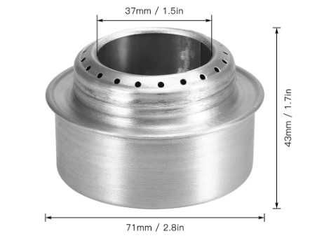 Kuchenka turystyczna na alkohol, palnik, piecy+ zewnętrzny stojak