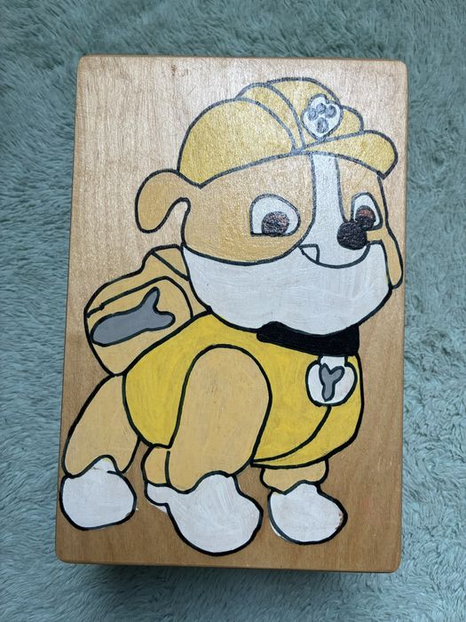 Drewniana szkatułka psi Patrol Rubble