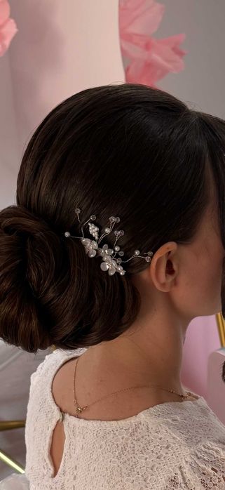 Dwie ozdoby włosów ślubne