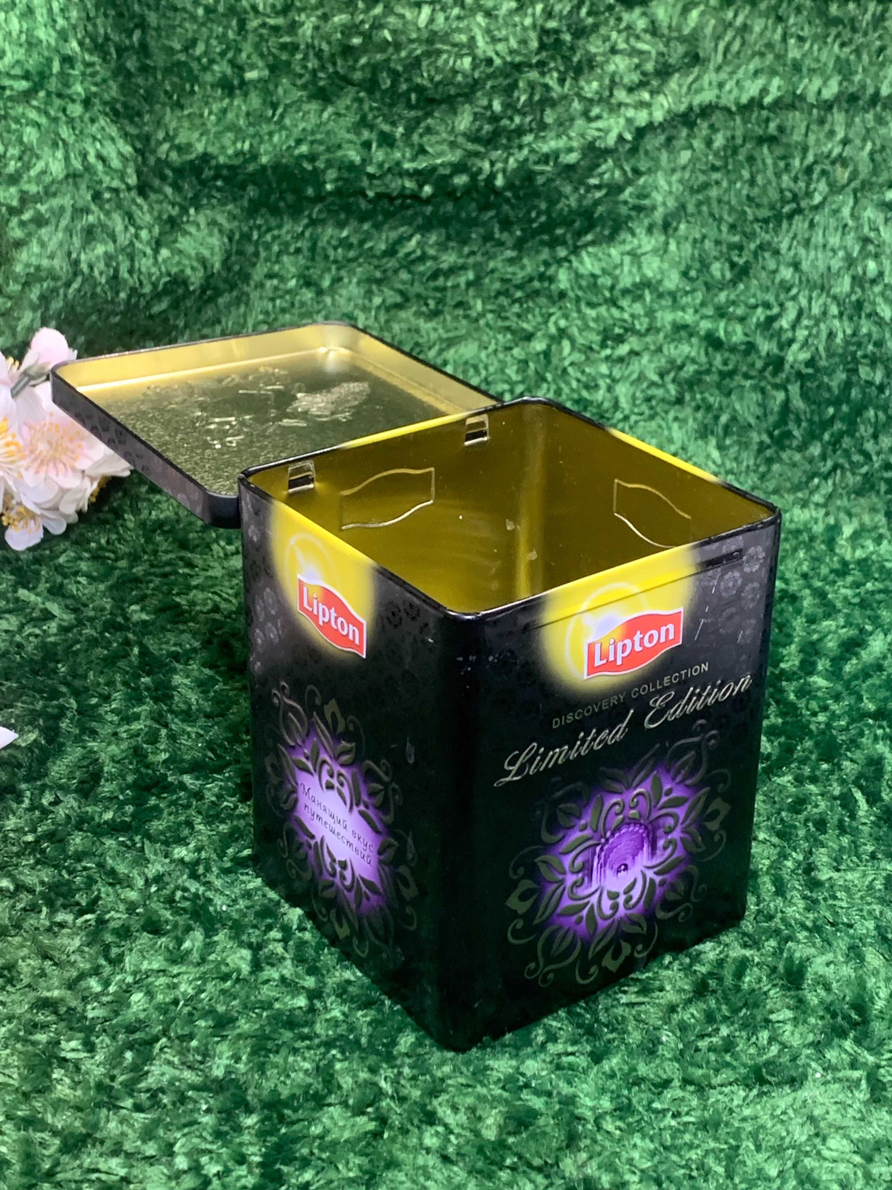 Банка большая металлическая Lipton для хранения чая и прочего