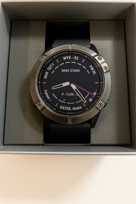 Garmin Fenix 6X Pro – sprawny, pełny zestaw