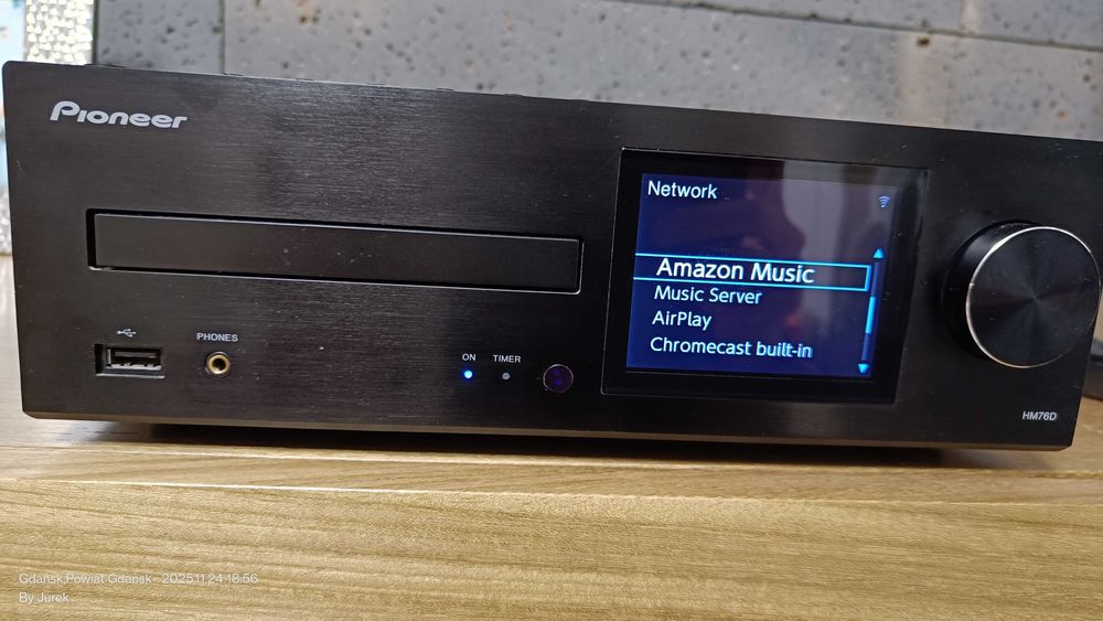 Odtwarzacz sieciowy, wieża Hi FI, Pioneer  HM 76 D