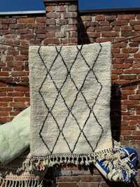 Beni Ourain SAFA Marokański dywan berberyjski -Wełniany ręcznie tkane