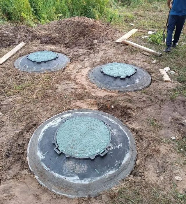 Каналізація септик під ключ вигрібна яма з бетонних кілець (BS200)