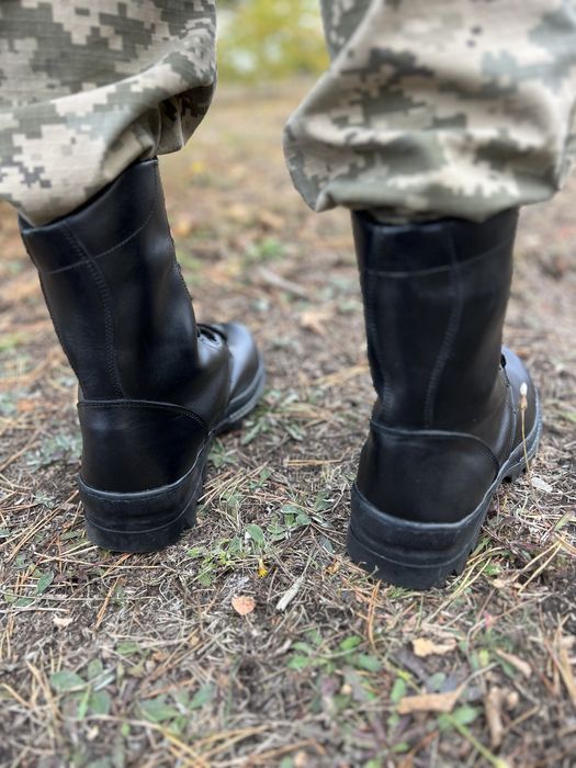 Берцы зимние кожаные / с мехом / Берці чорні зимові шкіряні / є опт