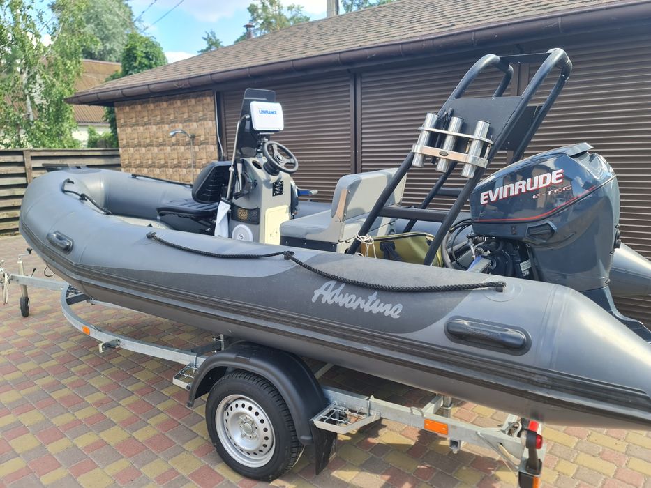 Катер rib adventure 450 + мотор Evinrude 40