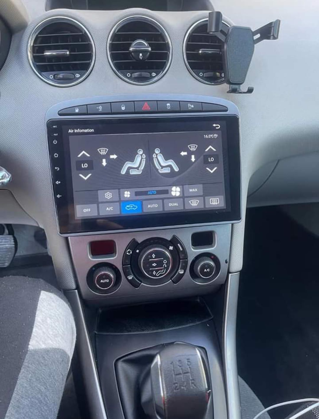 Rádio Android 12 com GPS Peugeot 308/408 (Novo)