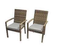 zestaw 2 krzeseł ratanowych rattan meble ogrodowe krzesła